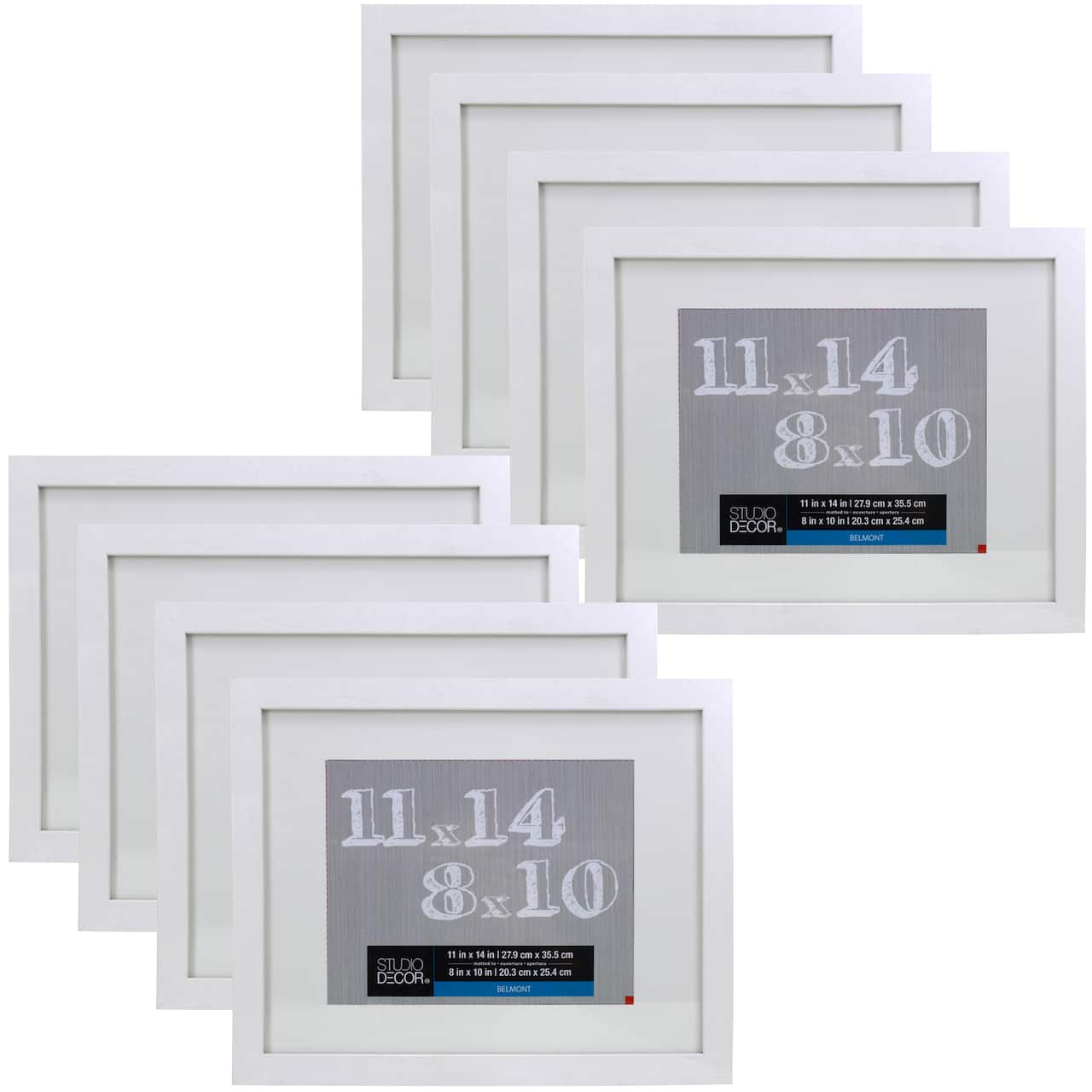 8 Pack: White Frame with Mat, Belmont by Studio Décor®